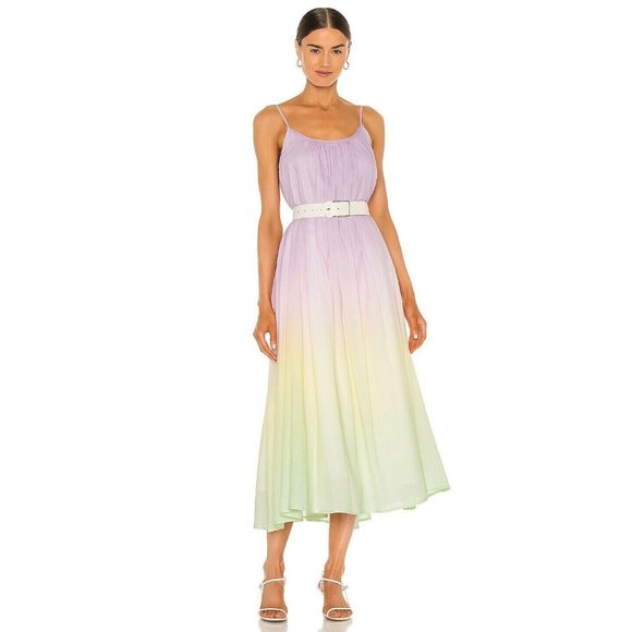 Olivia Rubin Aurora Dress Pastel Ombre Maxi Straps Revolve US 0 NWT $258 - Picture 3 of 9